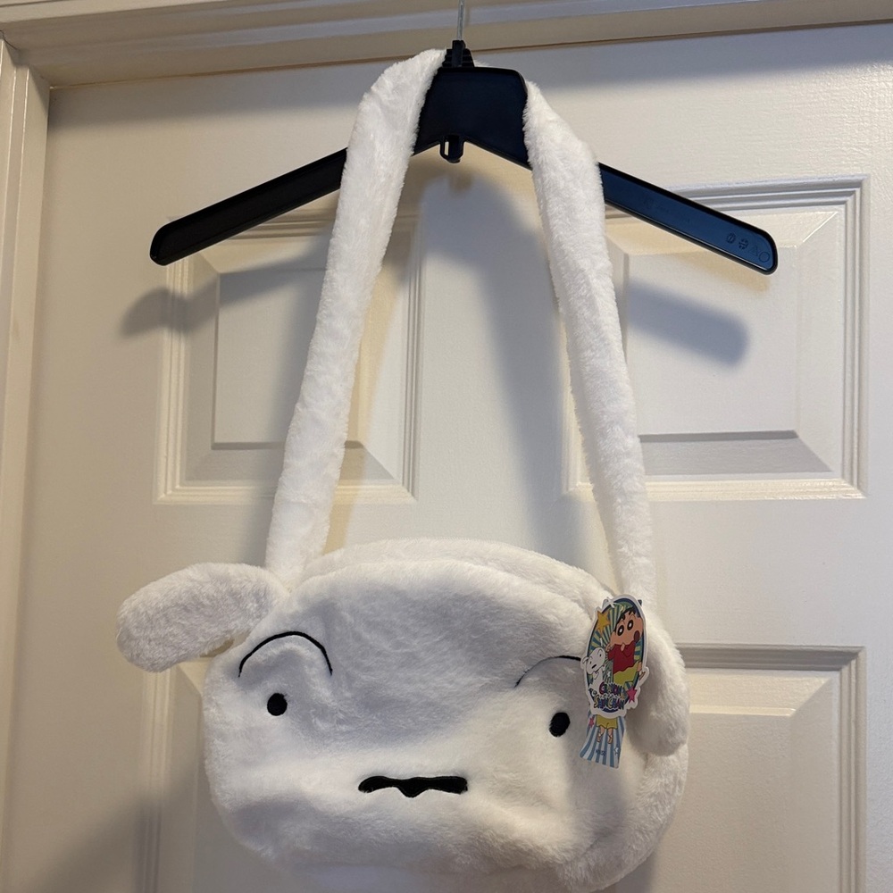 Miniso Crayon Shinchan Collection Shoulder Bag, White Fluffy, NWT - Picture 6 of 12
